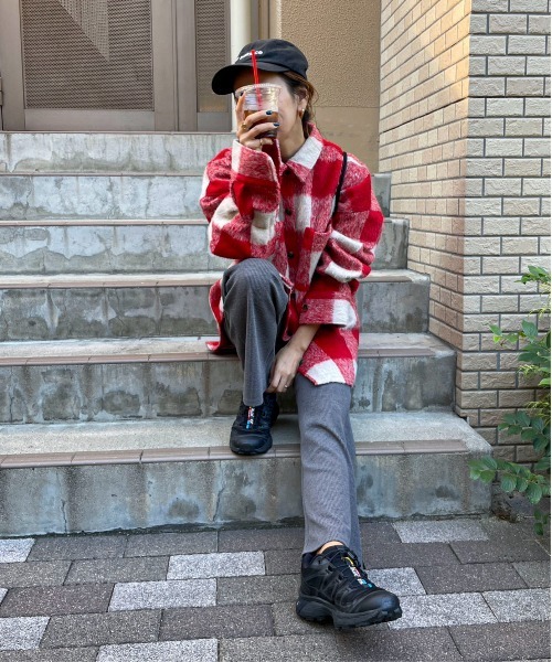 feepur by saya（フェピュールバイサヤ）の「ブロックチェックシャギーシャツ（シャツ/ブラウス・レディース・レッド/ブルー/グリーン・MEDIUM）」の5枚目の写真