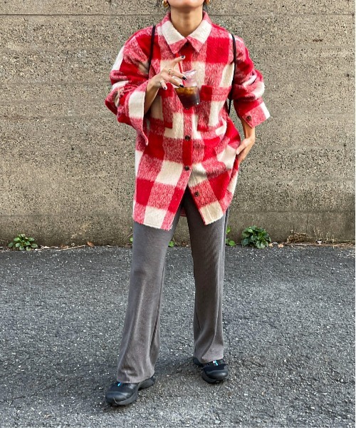 feepur by saya（フェピュールバイサヤ）の「ブロックチェックシャギーシャツ（シャツ/ブラウス・レディース・レッド/ブルー/グリーン・MEDIUM）」の15枚目の写真