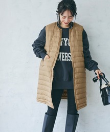 ライトダウンロングベスト