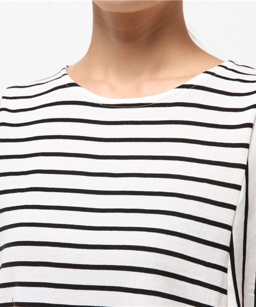 DISCOAT（ディスコート）の「【Discoat】リップル袖フレアプルオーバー（Tシャツ/カットソー・レディース・ネイビー/オフホワイト/レッド/その他19・MEDIUM/LARGE）」の9枚目の写真