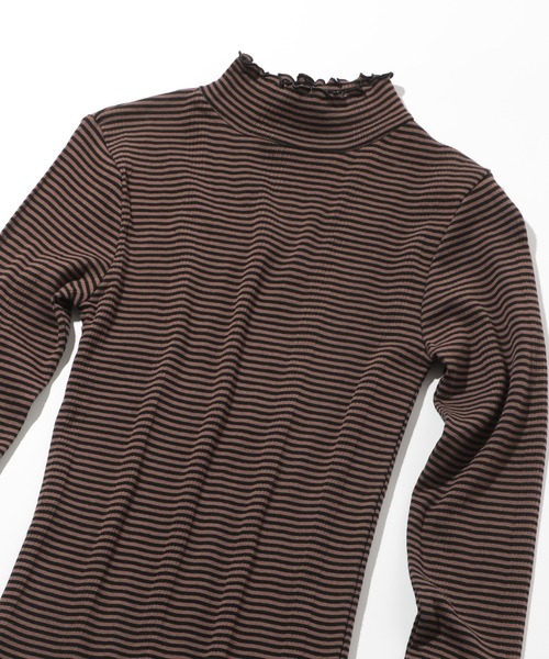 MILLER(ミラー)の「【Robert P. Miller】リブタートルネックトップス RM224-2041※(Tシャツ/カットソー・レディース・グレー/オフホワイト/ブラウン/グリーン/レッド/ネイビー・FREE)」の4枚目の写真