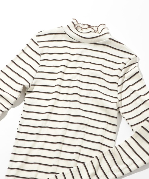 MILLER(ミラー)の「【Robert P. Miller】リブタートルネックトップス RM224-2041※(Tシャツ/カットソー・レディース・グレー/オフホワイト/ブラウン/グリーン/レッド/ネイビー・FREE)」の2枚目の写真