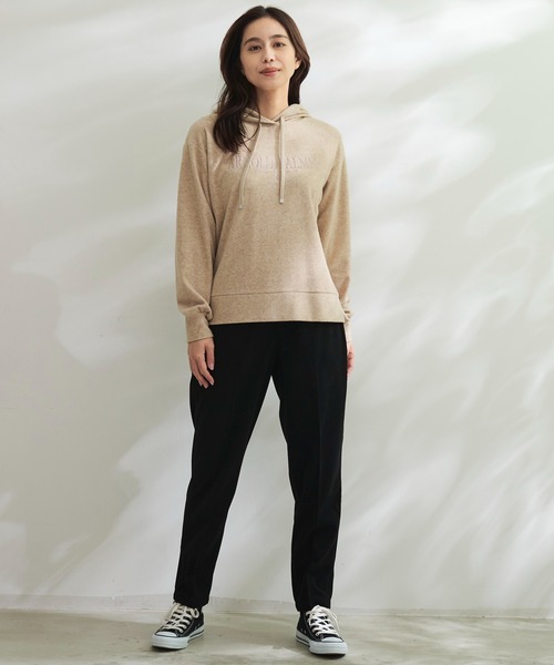 Arnold Palmer(アーノルドパーマー)の「ライト ジャージ メルトン ロゴパーカー(パーカー・レディース・ブラック/アイボリー/ライトベージュ・L/M/S)」の15枚目の写真