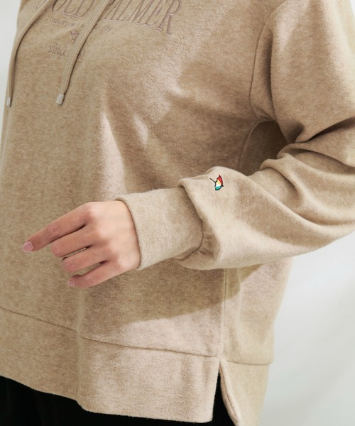 Arnold Palmer(アーノルドパーマー)の「ライト ジャージ メルトン ロゴパーカー(パーカー・レディース・ブラック/アイボリー/ライトベージュ・L/M/S)」の19枚目の写真