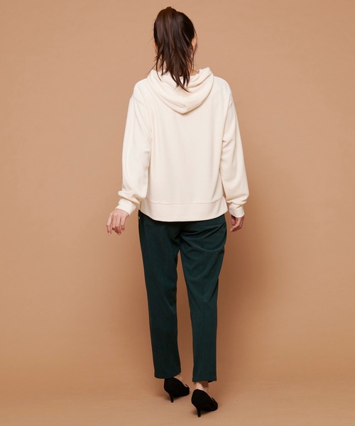 Arnold Palmer(アーノルドパーマー)の「ライト ジャージ メルトン ロゴパーカー(パーカー・レディース・ブラック/アイボリー/ライトベージュ・L/M/S)」の6枚目の写真