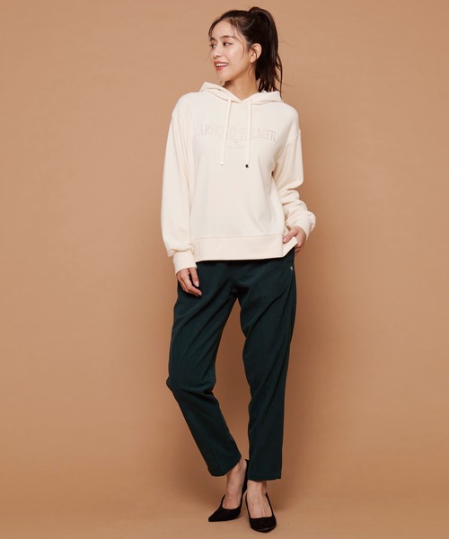 Arnold Palmer(アーノルドパーマー)の「ライト ジャージ メルトン ロゴパーカー(パーカー・レディース・ブラック/アイボリー/ライトベージュ・L/M/S)」の8枚目の写真