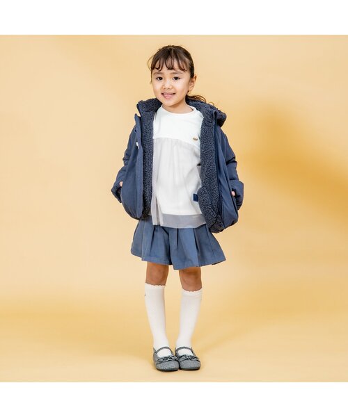 Seraph（セラフ）の「【2way】リバーシブルアウター（ダウンジャケット/コート・キッズ・ネイビー/ベージュ/ピンク・100/95/120/90/140/110/80/130）」の6枚目の写真