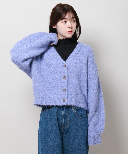 3.3 Field Trip （3.3フィールドトリップ）の「3.3 Field Trip／フワフワVネックカーディガン 2980733（カーディガン/ボレロ・レディース・ブルー/ライトグレー/グリーン・FREE）」の22枚目の写真