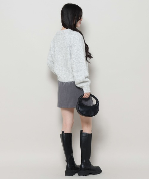 3.3 Field Trip （3.3フィールドトリップ）の「3.3 Field Trip／フワフワVネックカーディガン 2980733（カーディガン/ボレロ・レディース・ブルー/ライトグレー/グリーン・FREE）」の12枚目の写真