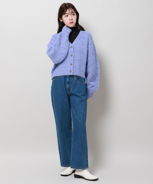 3.3 Field Trip （3.3フィールドトリップ）の「3.3 Field Trip／フワフワVネックカーディガン 2980733（カーディガン/ボレロ・レディース・ブルー/ライトグレー/グリーン・FREE）」の19枚目の写真