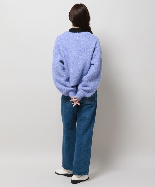 3.3 Field Trip （3.3フィールドトリップ）の「3.3 Field Trip／フワフワVネックカーディガン 2980733（カーディガン/ボレロ・レディース・ブルー/ライトグレー/グリーン・FREE）」の20枚目の写真