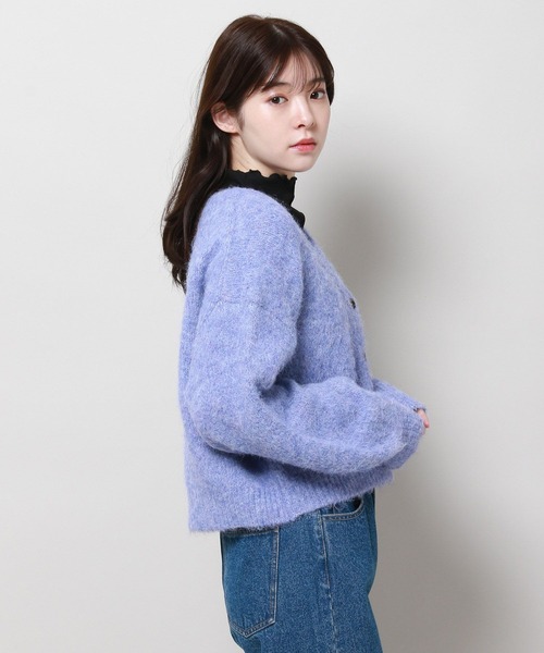 3.3 Field Trip （3.3フィールドトリップ）の「3.3 Field Trip／フワフワVネックカーディガン 2980733（カーディガン/ボレロ・レディース・ブルー/ライトグレー/グリーン・FREE）」の21枚目の写真