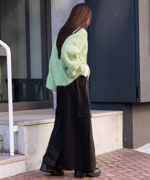 3.3 Field Trip （3.3フィールドトリップ）の「3.3 Field Trip／フワフワVネックカーディガン 2980733（カーディガン/ボレロ・レディース・ブルー/ライトグレー/グリーン・FREE）」の8枚目の写真