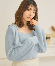 シャギーアンサンブルニット