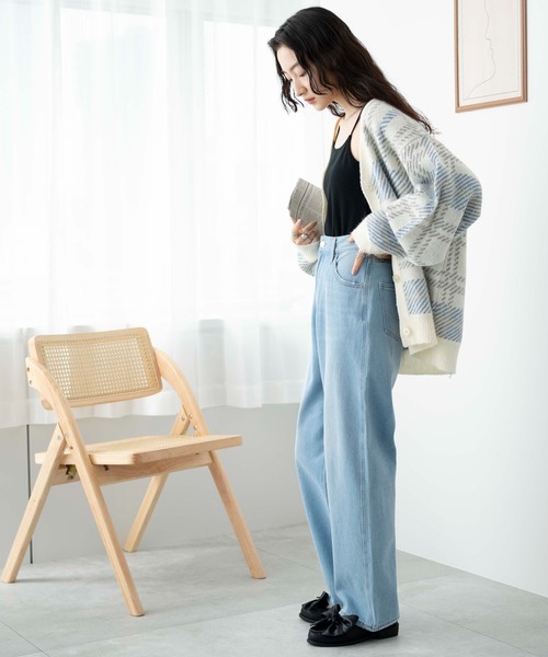 WEGO(ウィゴー)の「WEGO/モヘアタッチカラーチェックカーデ(カーディガン/ボレロ・レディース・オレンジ/ブルー/アイボリー・FREE)」の13枚目の写真