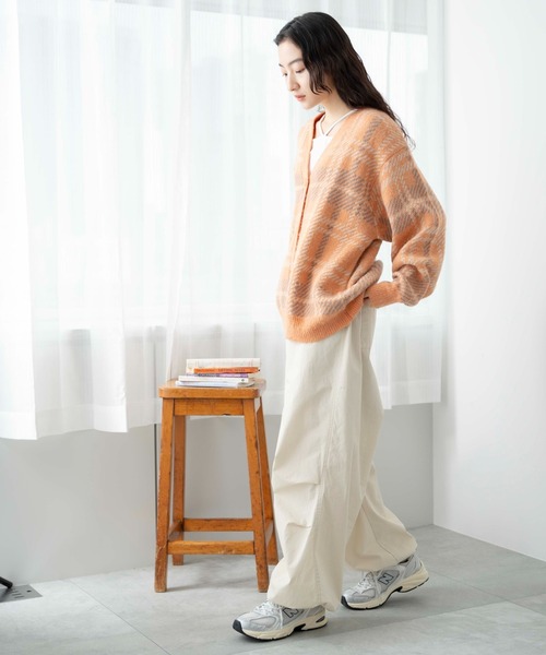 WEGO(ウィゴー)の「WEGO/モヘアタッチカラーチェックカーデ(カーディガン/ボレロ・レディース・オレンジ/ブルー/アイボリー・FREE)」の21枚目の写真
