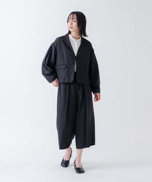 WHYTO.(ホワイト)の「「WHYTO./ホワイト」リネンライクジャケット(その他アウター・レディース・ナチュラル/ブラック・36/38)」の8枚目の写真