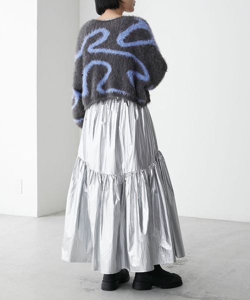 forksy.（フォルクシー）の「【forksy.】ニュアンスシャギーニットショートカーディガン（カーディガン/ボレロ・レディース・チャコール/アイボリー/ライトグリーン・FREE）」の17枚目の写真