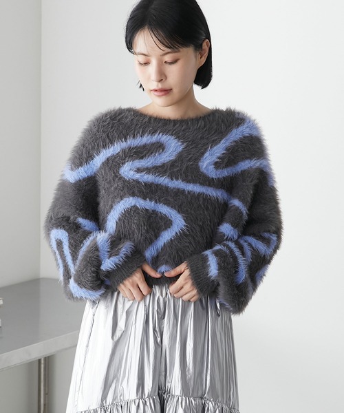 forksy.（フォルクシー）の「【forksy.】ニュアンスシャギーニットショートカーディガン（カーディガン/ボレロ・レディース・チャコール/アイボリー/ライトグリーン・FREE）」の19枚目の写真