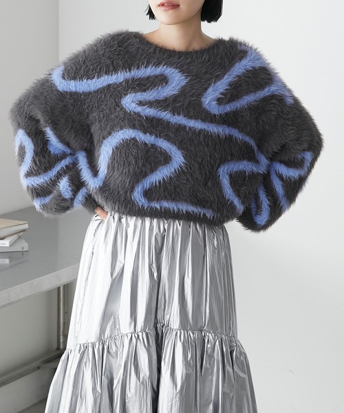 forksy.（フォルクシー）の「【forksy.】ニュアンスシャギーニットショートカーディガン（カーディガン/ボレロ・レディース・チャコール/アイボリー/ライトグリーン・FREE）」の20枚目の写真