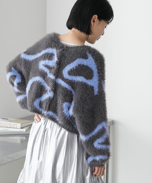 forksy.（フォルクシー）の「【forksy.】ニュアンスシャギーニットショートカーディガン（カーディガン/ボレロ・レディース・チャコール/アイボリー/ライトグリーン・FREE）」の21枚目の写真