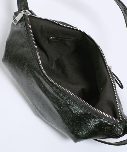 shopnikoniko（ショップニコニコ）の「メタリック ドローコード ハーフムーンバッグ グリッター ラメ ワンハンドル ショルダーバッグ（ハンドバッグ・レディース・シルバー/ブラック・フリー）」の13枚目の写真