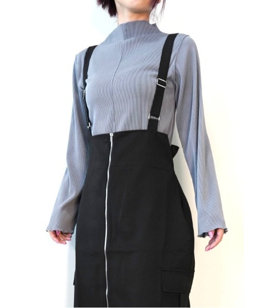 CECIL McBEE（セシルマクビー）の「２WAYプチハイネックメロートップス（Tシャツ/カットソー・レディース・ブラック/ブルー/ライトベージュ・MEDIUM/LARGE）」の8枚目の写真