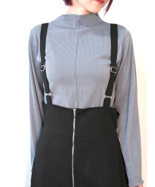 CECIL McBEE（セシルマクビー）の「２WAYプチハイネックメロートップス（Tシャツ/カットソー・レディース・ブラック/ブルー/ライトベージュ・MEDIUM/LARGE）」の9枚目の写真