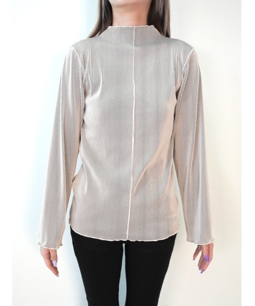 CECIL McBEE（セシルマクビー）の「２WAYプチハイネックメロートップス（Tシャツ/カットソー・レディース・ブラック/ブルー/ライトベージュ・MEDIUM/LARGE）」の12枚目の写真