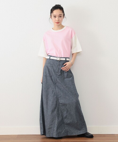 BEAMS BOY(ビームスボーイ)の「BEAMS BOY / US NAVY セーラーパンツ リメイク スカート(スカート・レディース・インディゴブルー/ナチュラル・0/1)」の4枚目の写真