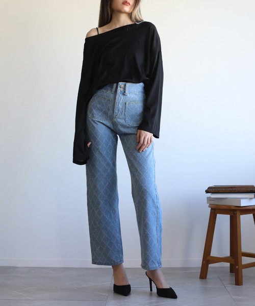 パンツ Jasmin CHIEKO+ Jasmine pants グレー ジャスミンパンツ38