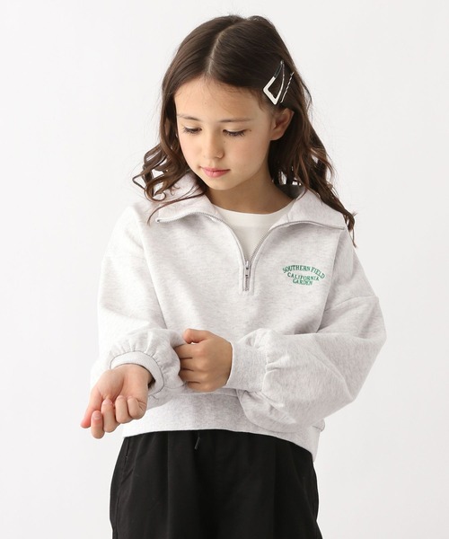 お手入れらくらく/ハーフZIPスウェット/102734（スウェット