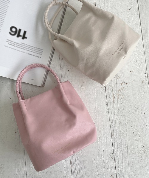 ROPE' PICNIC（ロペピクニック）の「洗えるメッシュハンドルタックミニショルダーバッグ（ショルダーバッグ・レディース・ブラック/シルバー/キナリ/ピンク系その他2/ラベンダー・FREE）」の4枚目の写真