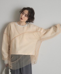 【ZOZO限定】チュールレイヤード裏起毛スウェット