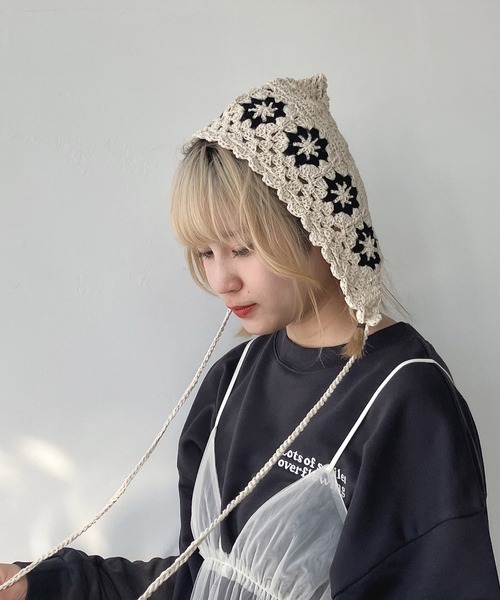 AS KNOW AS plus（アズノゥアズプラス）の「お花クロシェバブーシュカ