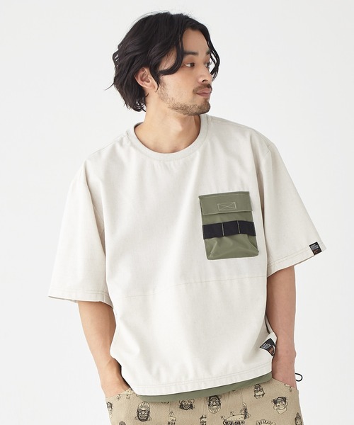 KRIFF MAYER（クリフメイヤー）の「ROKXコラボ布帛Tシャツ（Tシャツ/カットソー・メンズ・ブラック/ナチュラル/イエロー・MEDIUM/LARGE/X-LARGE）」の2枚目の写真