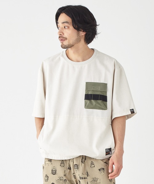 KRIFF MAYER（クリフメイヤー）の「ROKXコラボ布帛Tシャツ（Tシャツ/カットソー・メンズ・ブラック/ナチュラル/イエロー・MEDIUM/LARGE/X-LARGE）」の10枚目の写真