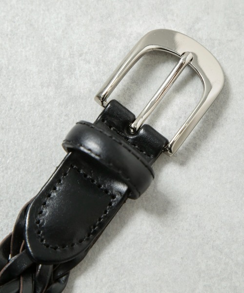 NANO universe（ナノユニバース）の「レザーメッシュベルト（ベルト・メンズ・ブラック/ブラウン・FREE）」の3枚目の写真