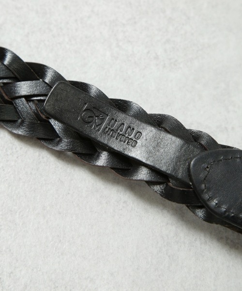 NANO universe（ナノユニバース）の「レザーメッシュベルト（ベルト・メンズ・ブラック/ブラウン・FREE）」の5枚目の写真