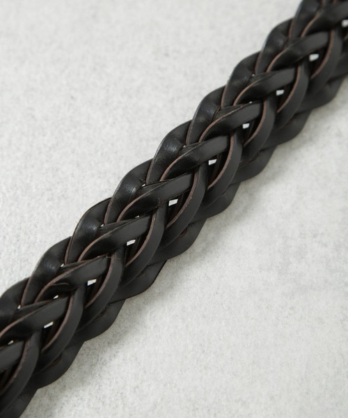 NANO universe（ナノユニバース）の「レザーメッシュベルト（ベルト・メンズ・ブラック/ブラウン・FREE）」の6枚目の写真