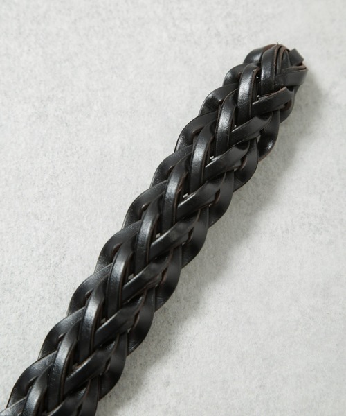 NANO universe（ナノユニバース）の「レザーメッシュベルト（ベルト・メンズ・ブラック/ブラウン・FREE）」の7枚目の写真