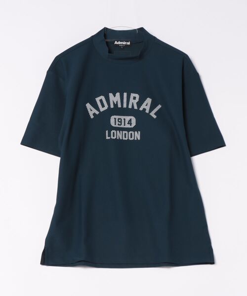 Admiral Golf(アドミラル ゴルフ)の「アーチロゴ モックシャツ(Tシャツ/カットソー・メンズ・ホワイト/ブラック/ライム/レンガ/ネイビー・M/L/LL)」の1枚目の写真