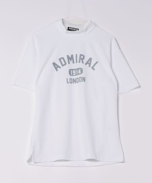 Admiral Golf(アドミラル ゴルフ)の「アーチロゴ モックシャツ(Tシャツ/カットソー・メンズ・ホワイト/ブラック/ライム/レンガ/ネイビー・M/L/LL)」の2枚目の写真
