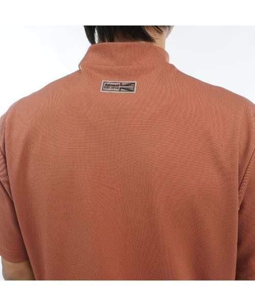 Admiral Golf(アドミラル ゴルフ)の「アーチロゴ モックシャツ(Tシャツ/カットソー・メンズ・ホワイト/ブラック/ライム/レンガ/ネイビー・M/L/LL)」の9枚目の写真