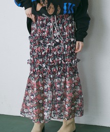 OKIRAKU | レースプリント チューブスカート(スカート)