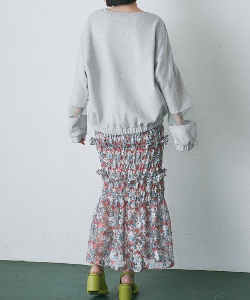 OKIRAKU（オキラク）の「(OKIRAKU×ROSE BUD)レースプリント チューブスカート（スカート・レディース・グリーン/ピンク・FREE）」の18枚目の写真