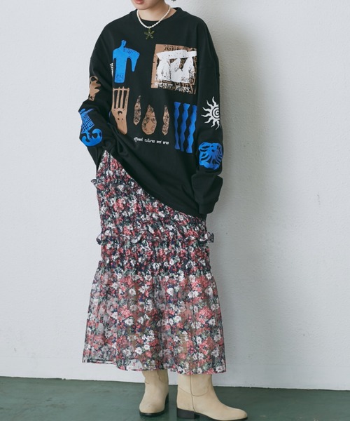 OKIRAKU（オキラク）の「(OKIRAKU×ROSE BUD)レースプリント チューブスカート（スカート・レディース・グリーン/ピンク・FREE）」の16枚目の写真