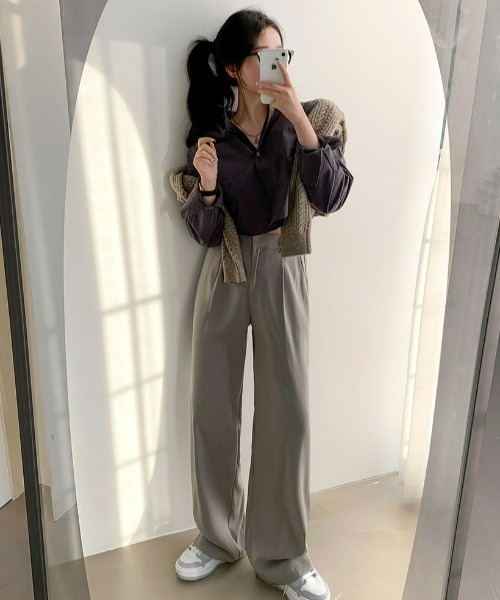 BEIDELLI（ベイデリー）の「[BELLIDE MADE] トゥデイポケットクロップシャツ（シャツ/ブラウス・レディース・ホワイト/スカイブルー/チャコールグレー/ベージュ/ピンク・FREE）」の19枚目の写真