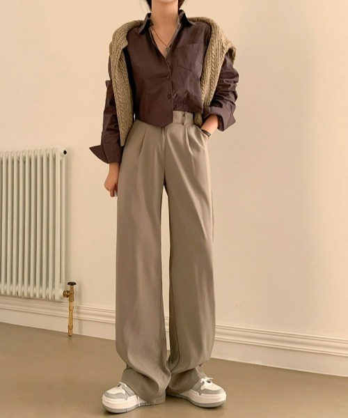 BEIDELLI（ベイデリー）の「[BELLIDE MADE] トゥデイポケットクロップシャツ（シャツ/ブラウス・レディース・ホワイト/スカイブルー/チャコールグレー/ベージュ/ピンク・FREE）」の20枚目の写真