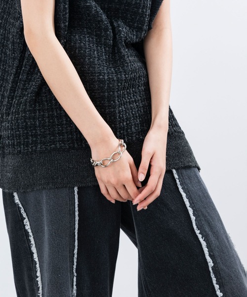 JUNRED（ジュンレッド）の「【追加】ital. from JUNRed / big chain bracelet（ブレスレット・メンズ・シルバー・FREE）」の7枚目の写真